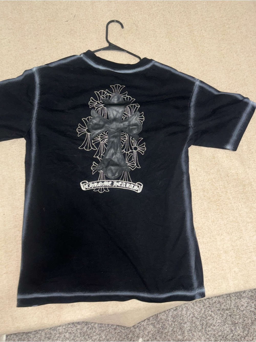Chrome Hearts Black Graphic Cross Back Tee
